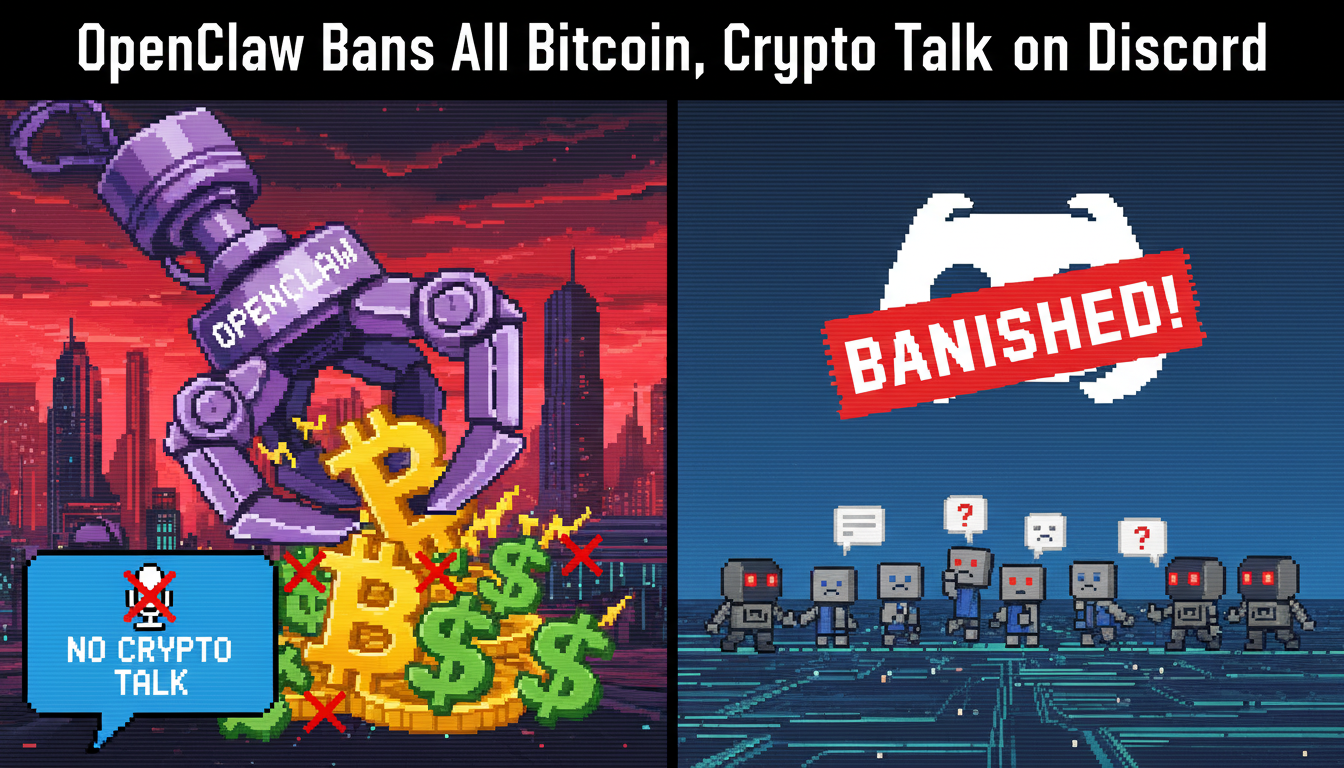 OpenClaw Bans All Bitcoin, Crypto Talk on Discord