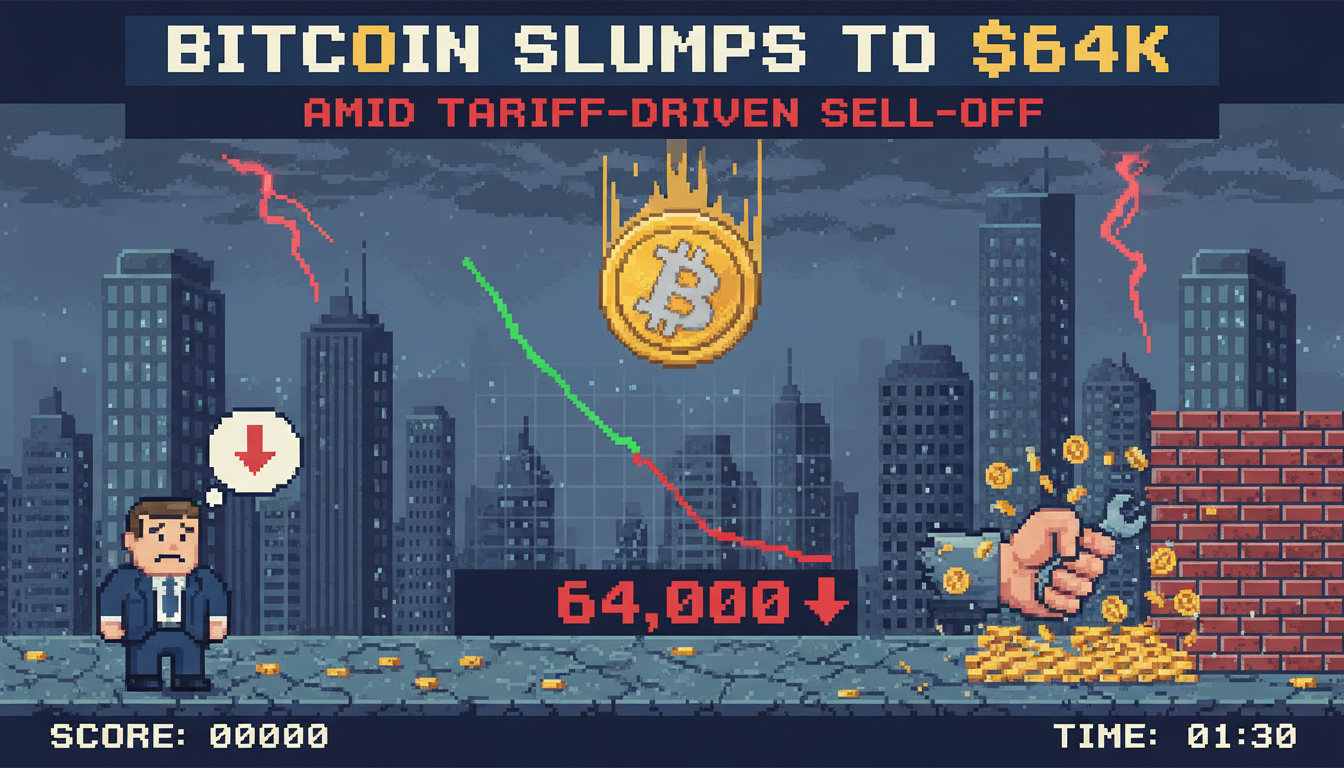 Bitcoin Slumps to $64K Amid Tariff-Driven Sell-Off
