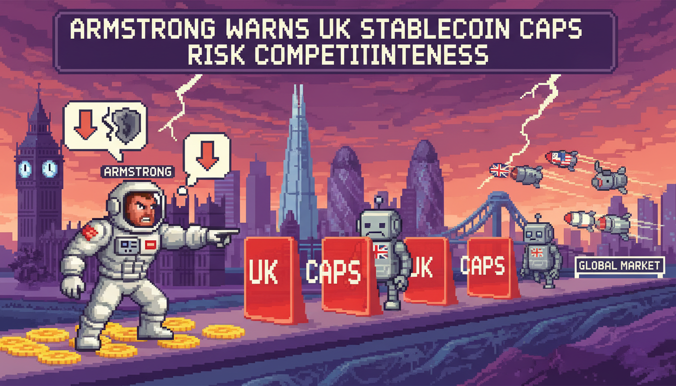 Armstrong Warns UK Stablecoin Caps Risk Competitiveness