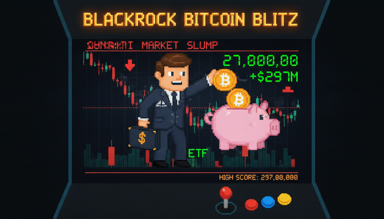 BlackRock ETF Adds $297M in Bitcoin Amid Market Slump