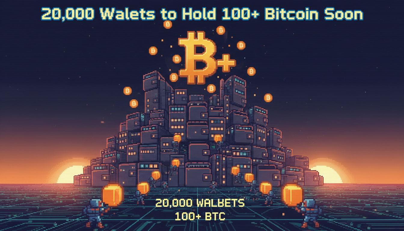 20,000 Wallets to Hold 100+ Bitcoin Soon