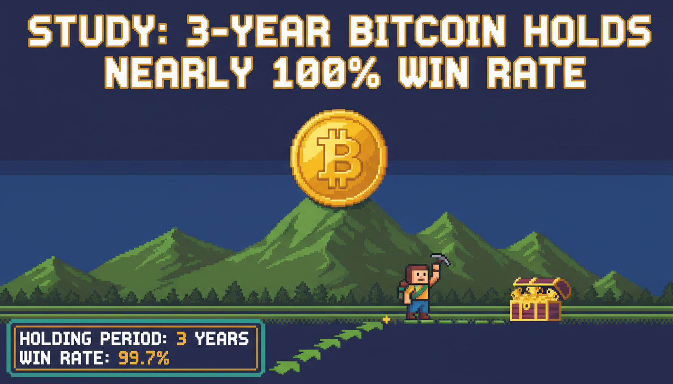 Study: 3-Year Bitcoin Holds Yield Nearly 100% Win Rate