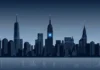 Crypto in New York: The 2026 Guide to Legal Exchanges and BitLicense Regulations Stylized illustration of the New York City skyline connected by digital circuit lines representing crypto regulation and licensed exchange networks