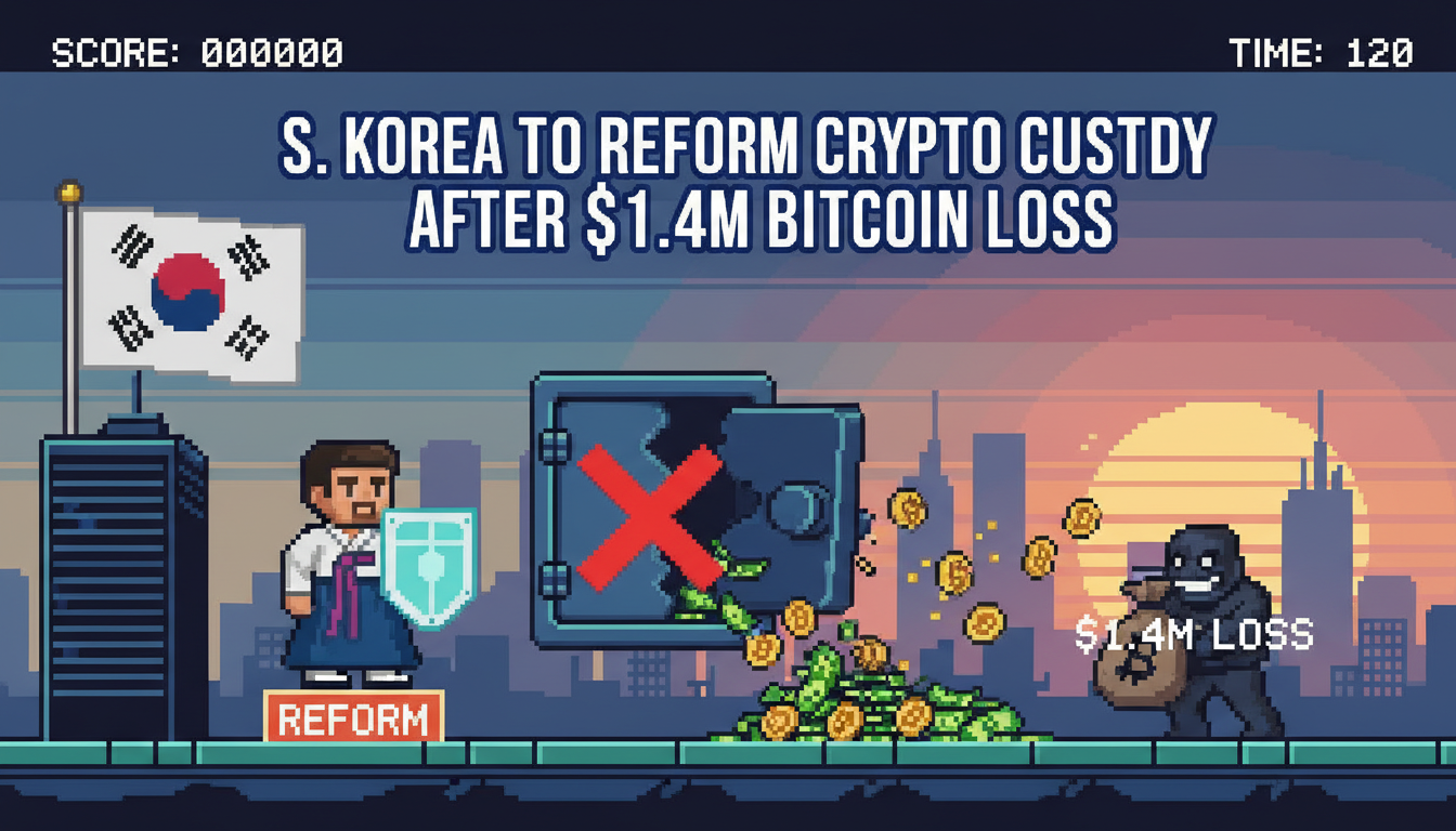 S. Korea to Reform Crypto Custody After $1.4M Bitcoin Loss