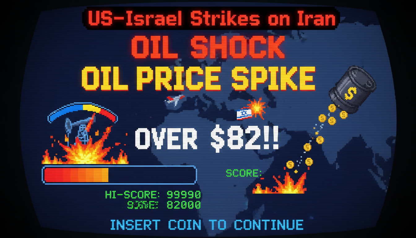 US-Israel Strikes on Iran Cause Oil Price Spike Over $82