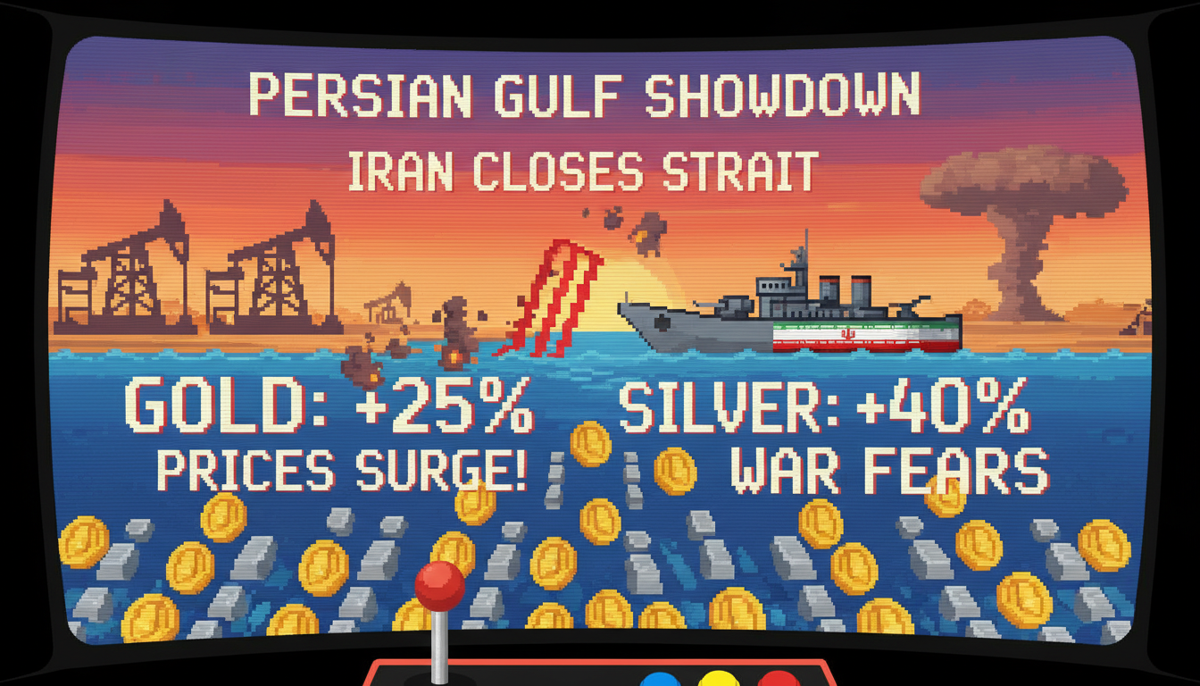 Iran Closes Strait, Gold & Silver Prices Surge on War Fears