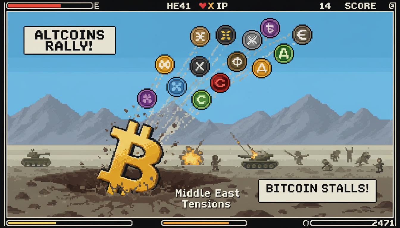 Altcoins Rally as Bitcoin Stalls Amid Middle East Tensions