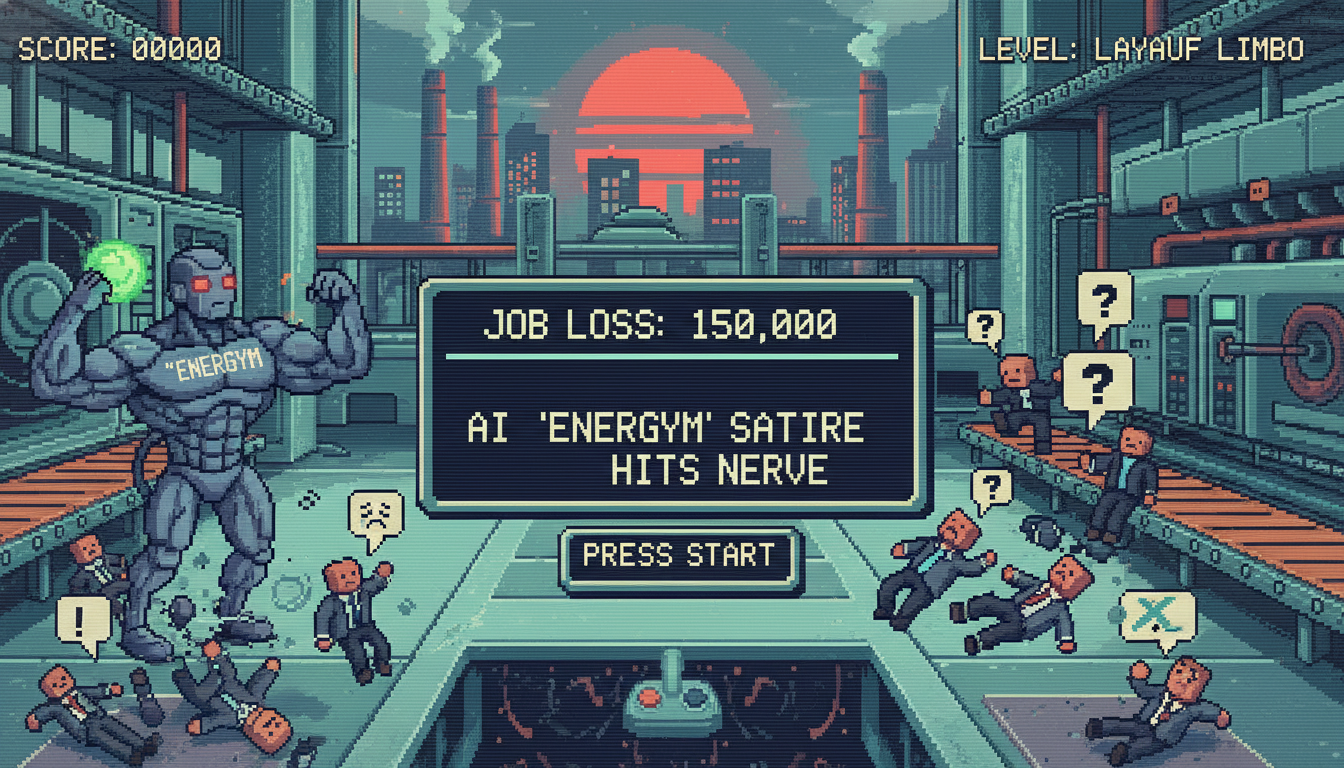 AI 'Energym' Satire Hits Nerve Amid Real Job Loss Fears