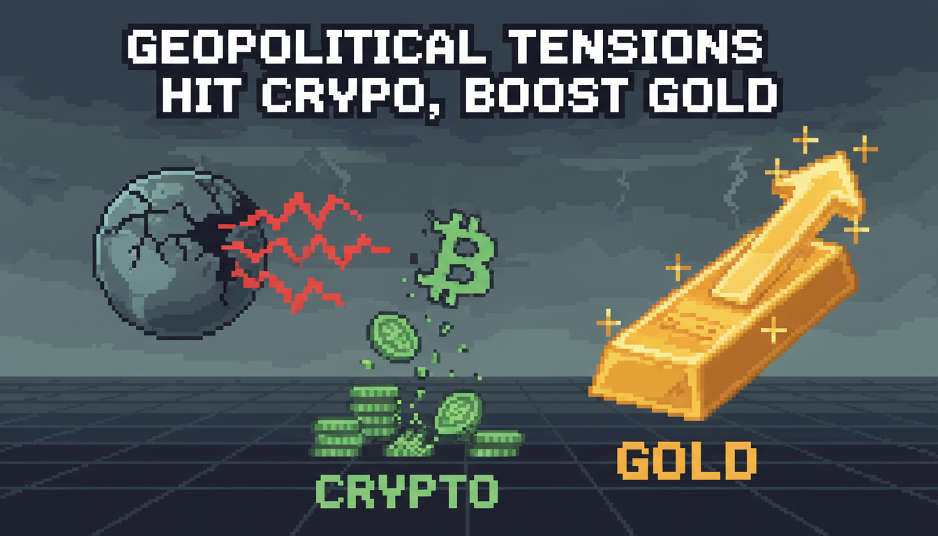 Geopolitical Tensions Hit Crypto, Boost Gold