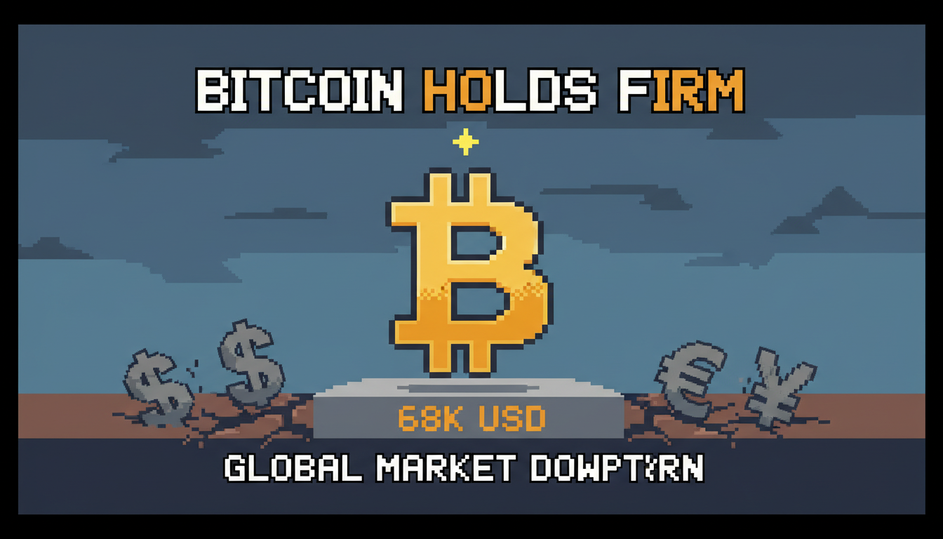 Bitcoin Holds Firm at $68K Amid Global Market Downturn
