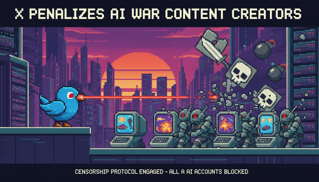 X penalizes AI war content creators