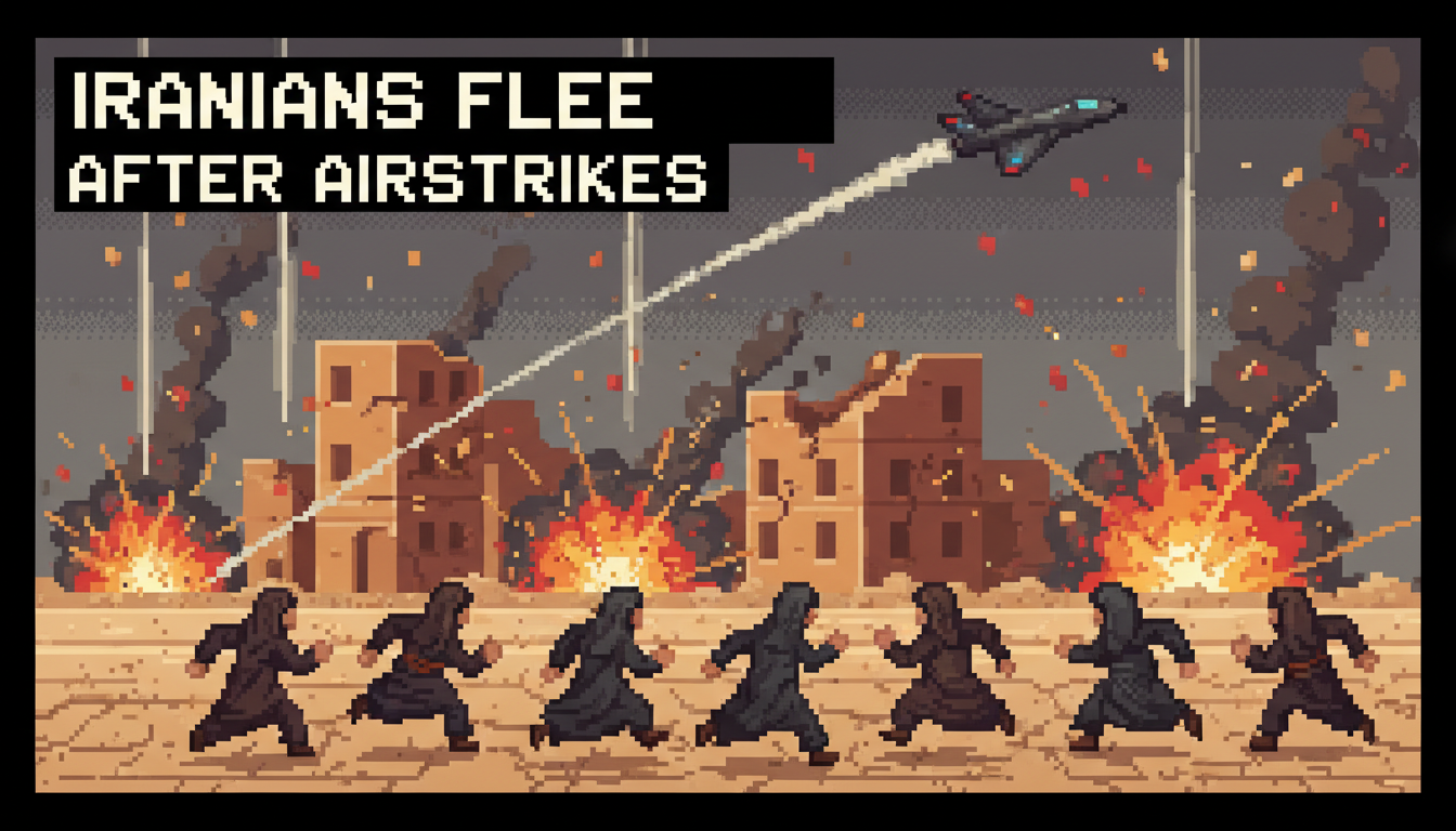 Iranians Flee Exchanges After Airstrikes