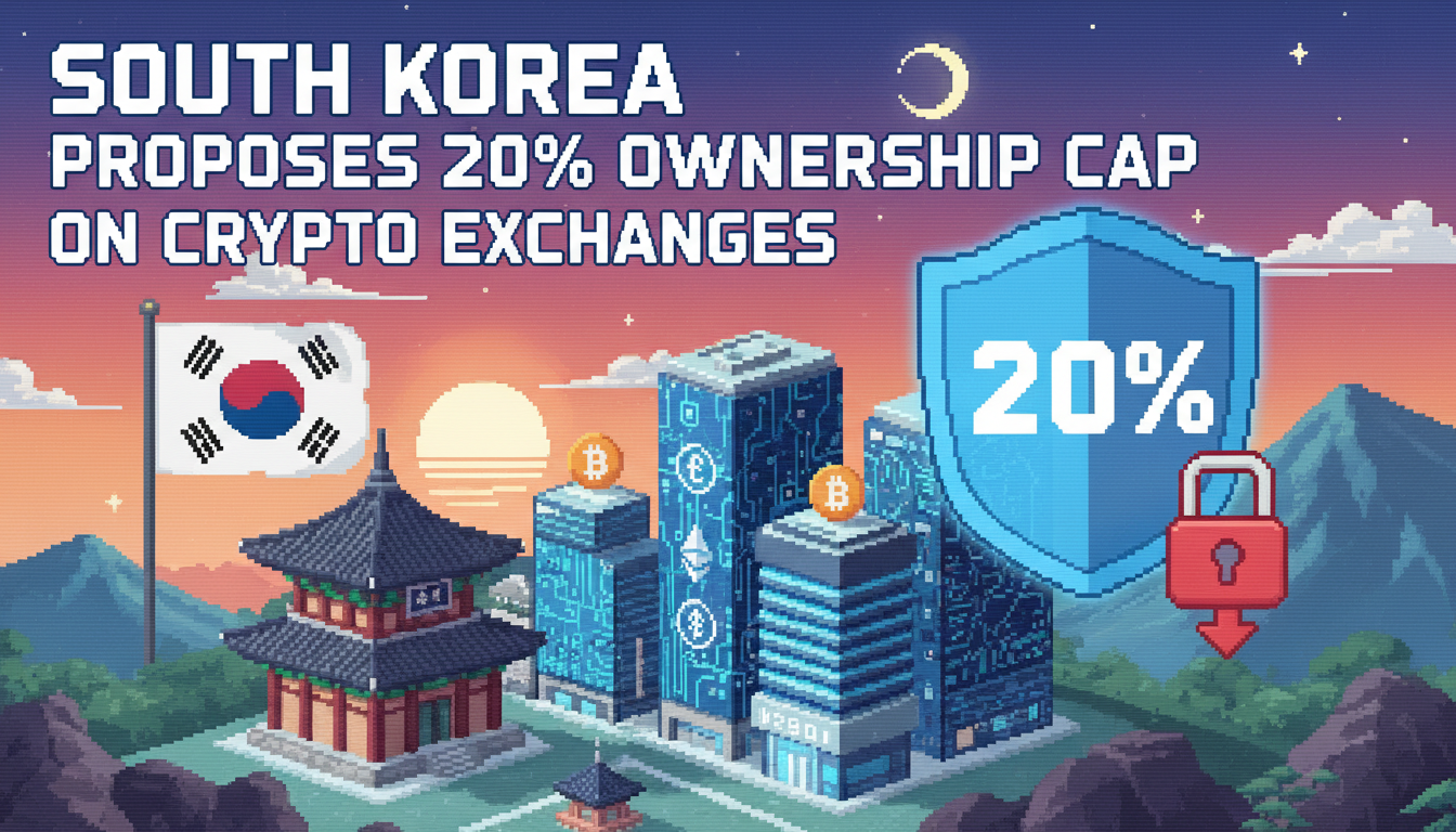 South Korea Proposes 20% Ownership Cap on Crypto Exchanges
