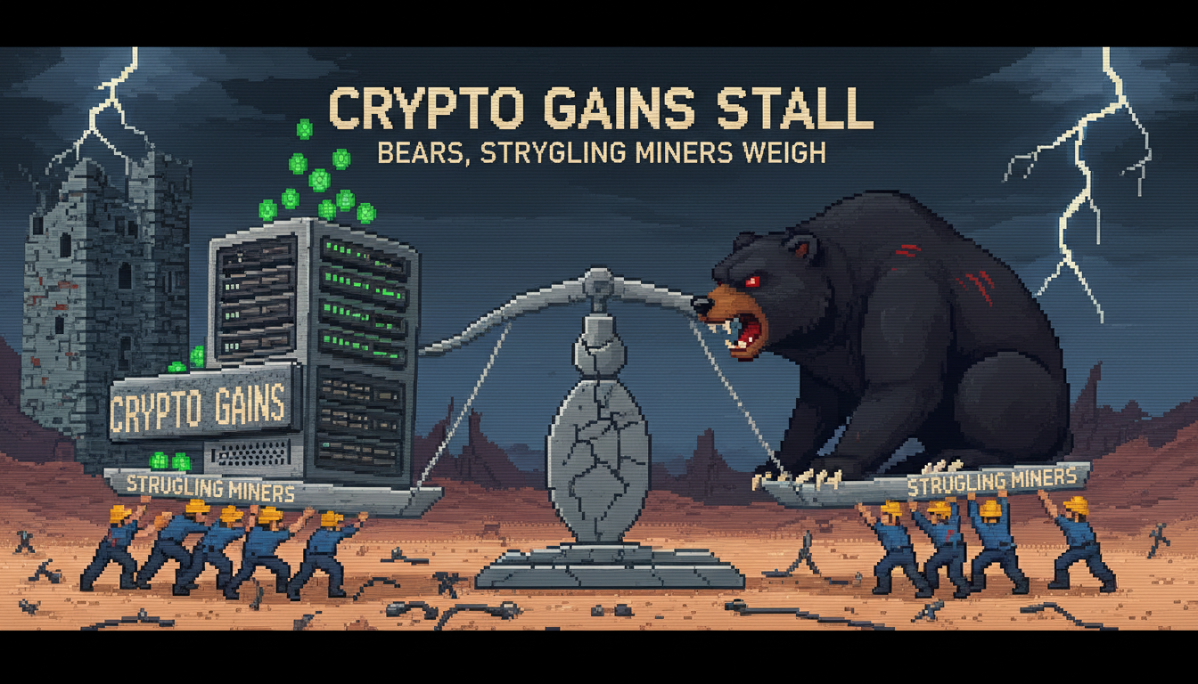 Crypto Gains Stall as Bears, Struggling Miners Weigh