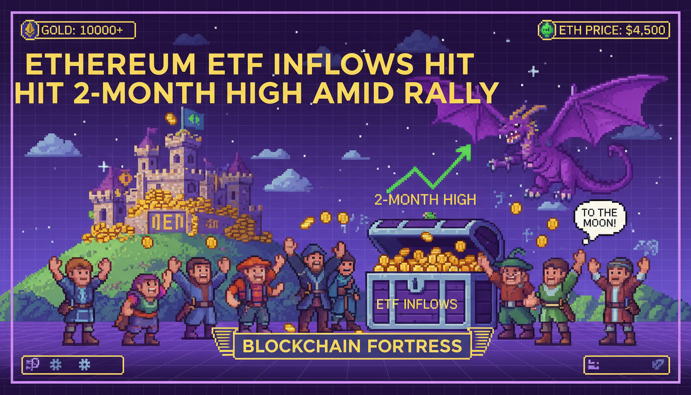Ethereum ETF Inflows Hit 2-Month High Amid Rally