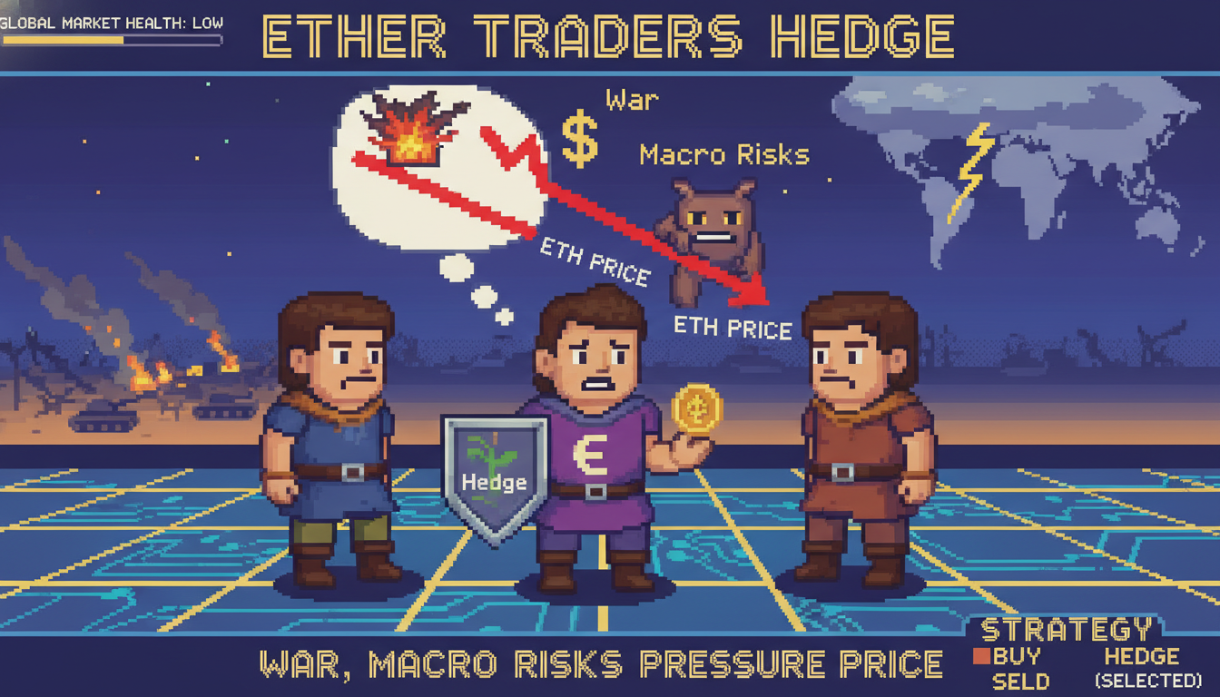 Ether Traders Hedge as War, Macro Risks Pressure Price