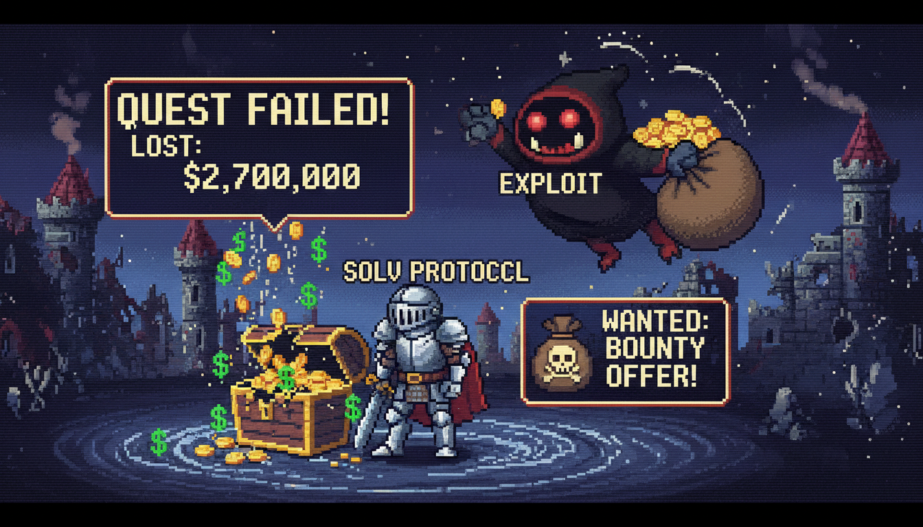 Solv Protocol Loses $2.7M in Exploit; Offers Bounty