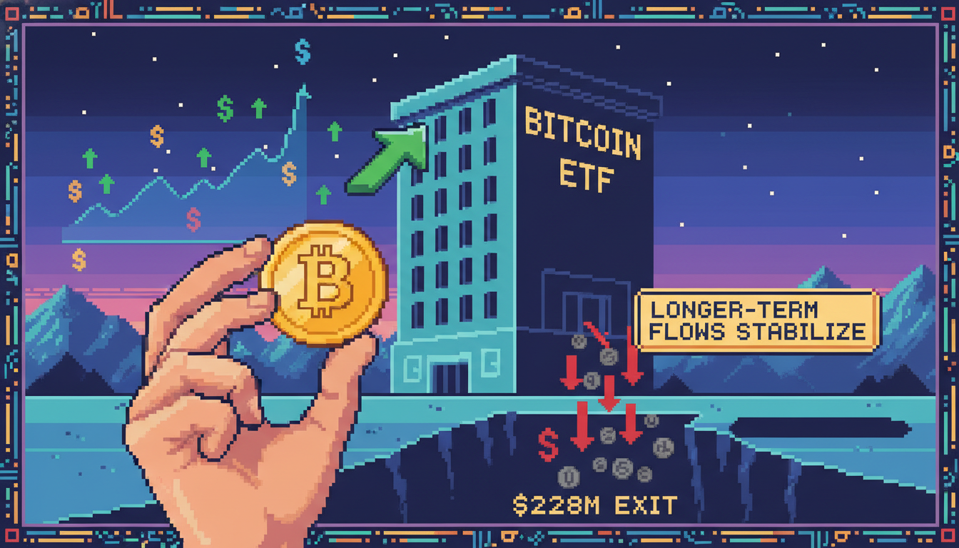 Bitcoin ETFs See $228M Exit, But Longer-Term Flows Stabilize