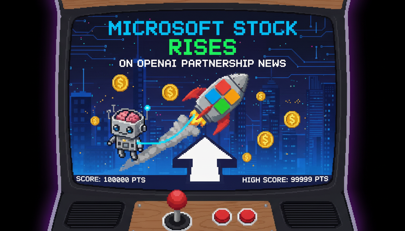 Microsoft Stock Rises on OpenAI Partnership News