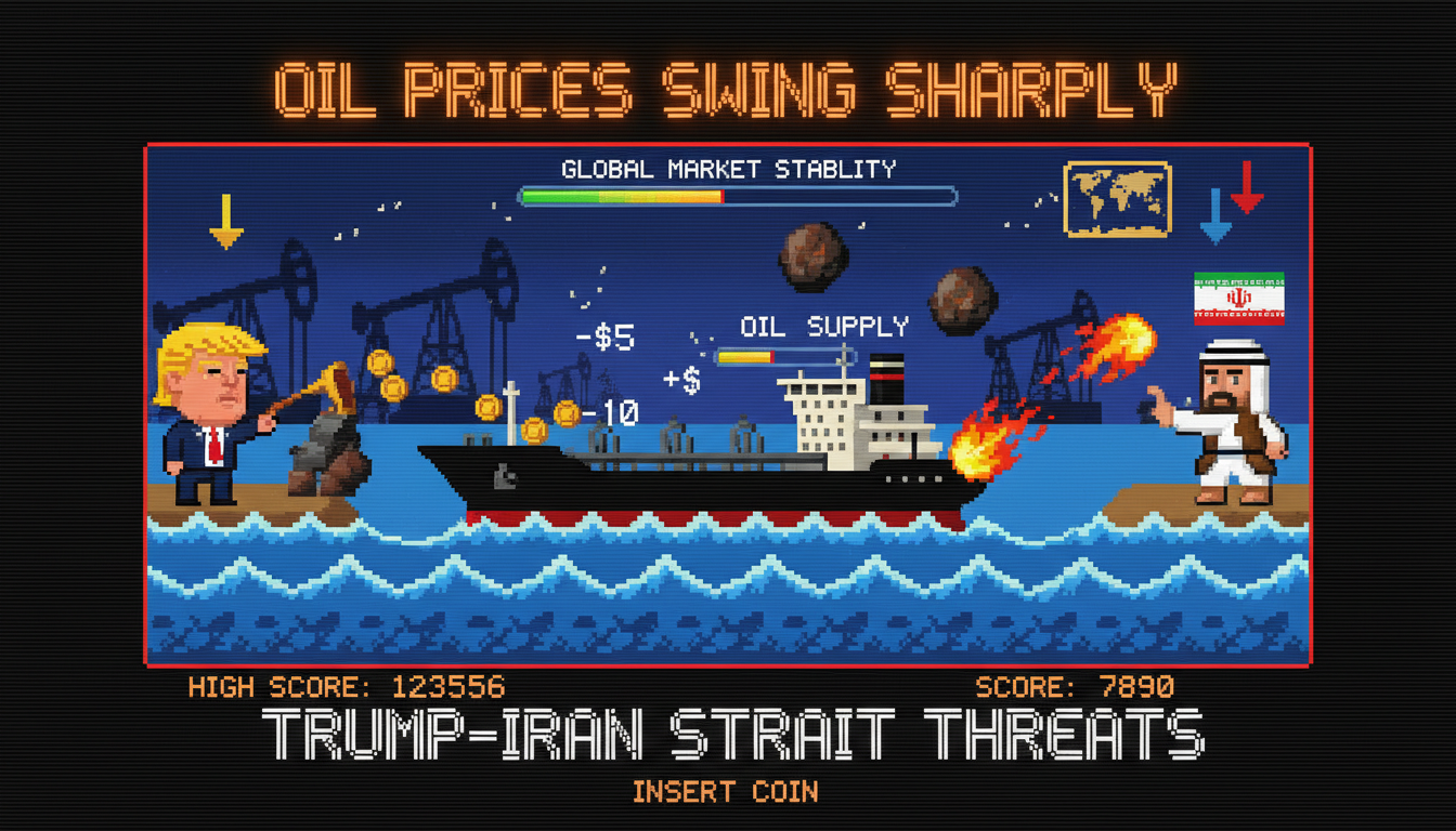 Oil Prices Swing Sharply Amid Trump-Iran Strait Threats