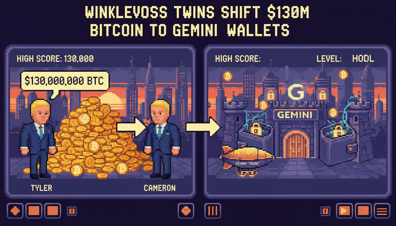 Winklevoss Twins Shift $130M Bitcoin to Gemini Wallets