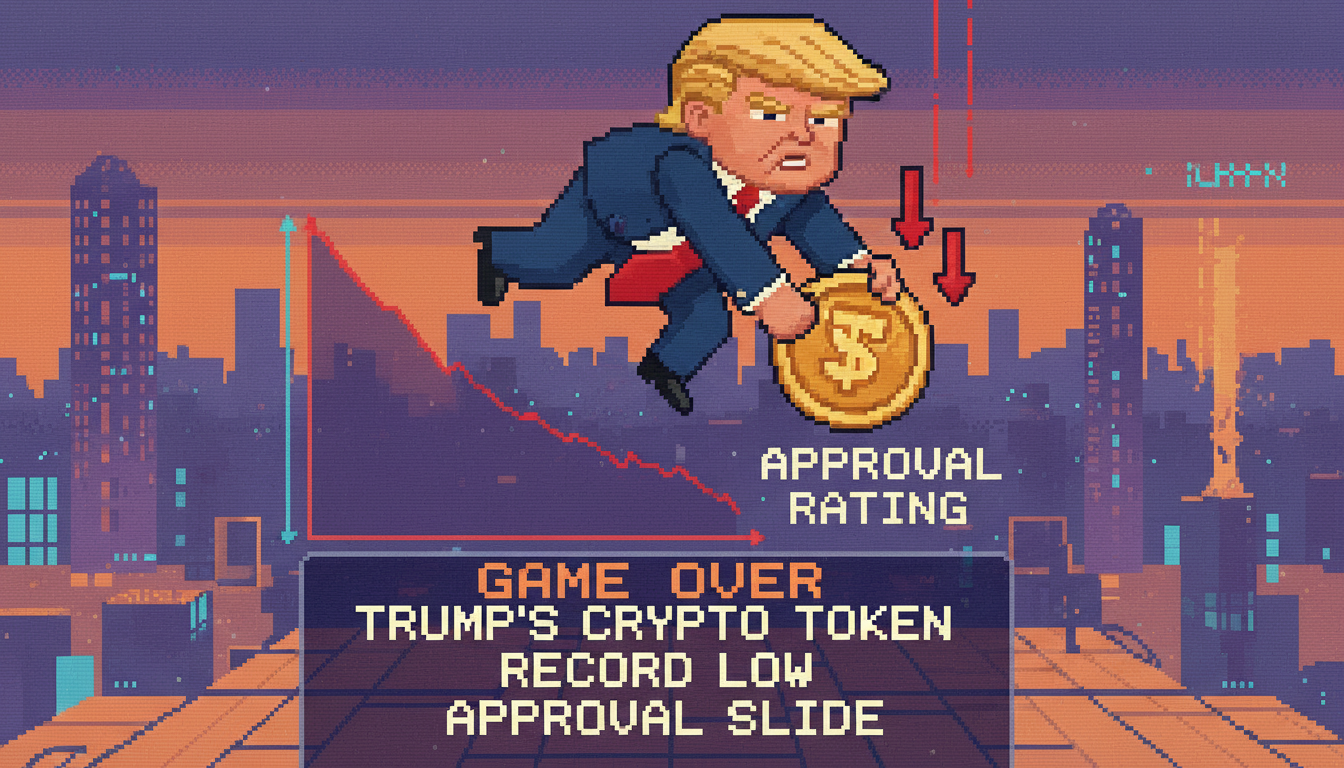 Trump's Crypto Token Hits Record Low Amid Approval Ratings Slide