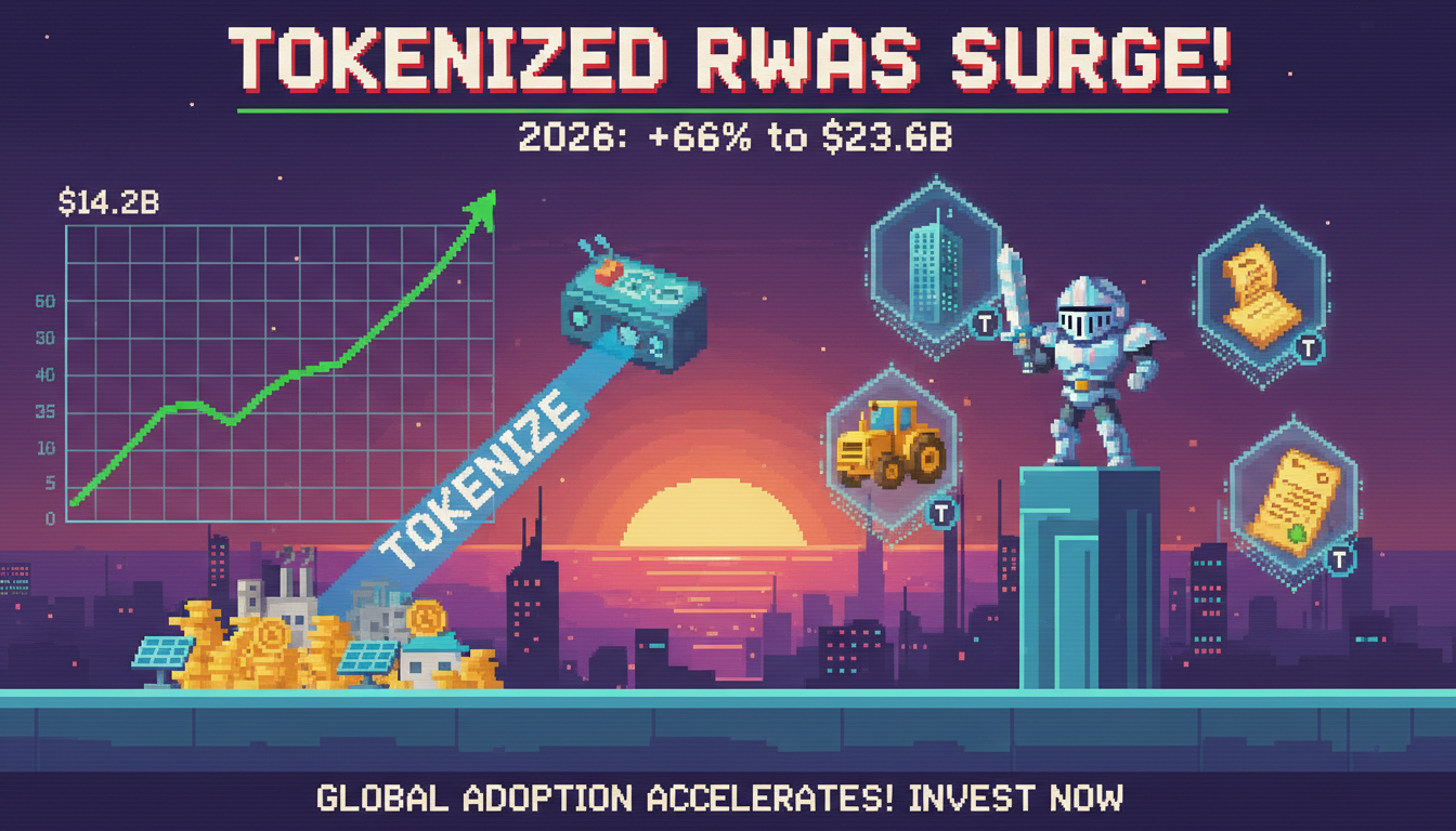 Tokenized RWAs surge 66% in 2026 to $23.6B