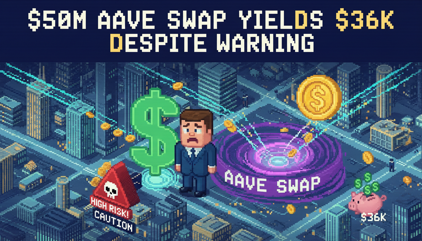 $50M AAVE Swap Yields $36K Despite Warning