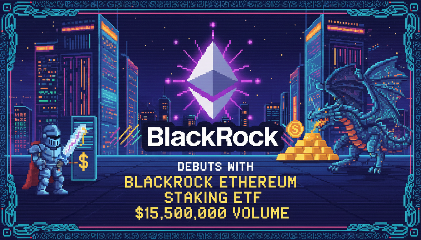 BlackRock's Ethereum Staking ETF Debuts With $15.5M Volume