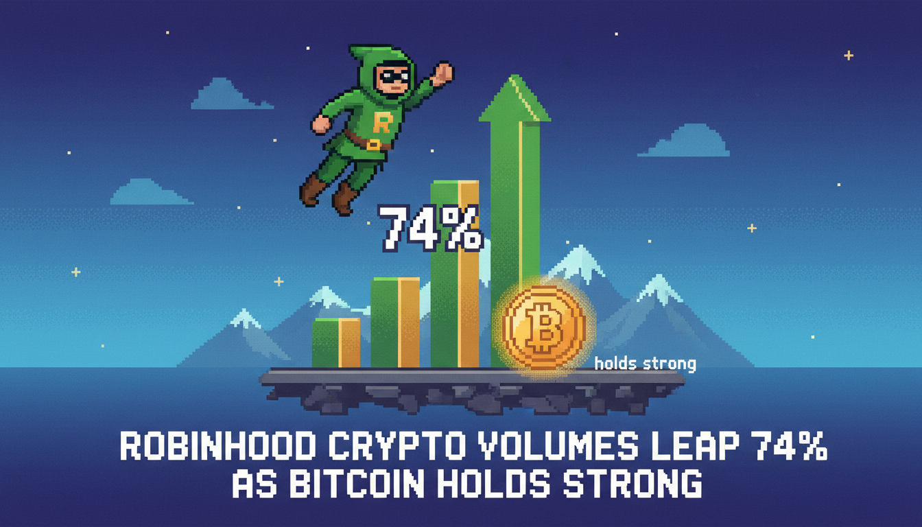 Robinhood Crypto Volumes Leap 74% as Bitcoin Holds Strong