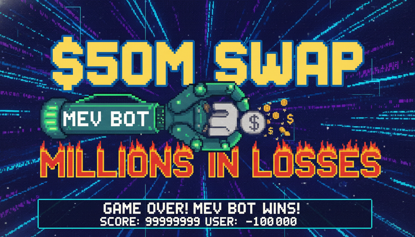 MEV bot sandwiches user for millions in $50M swap