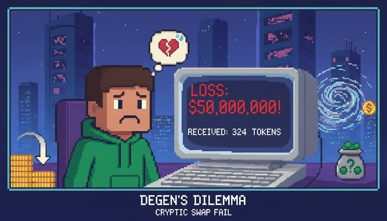 Crypto trader loses $50M in swap, gets only 324 tokens