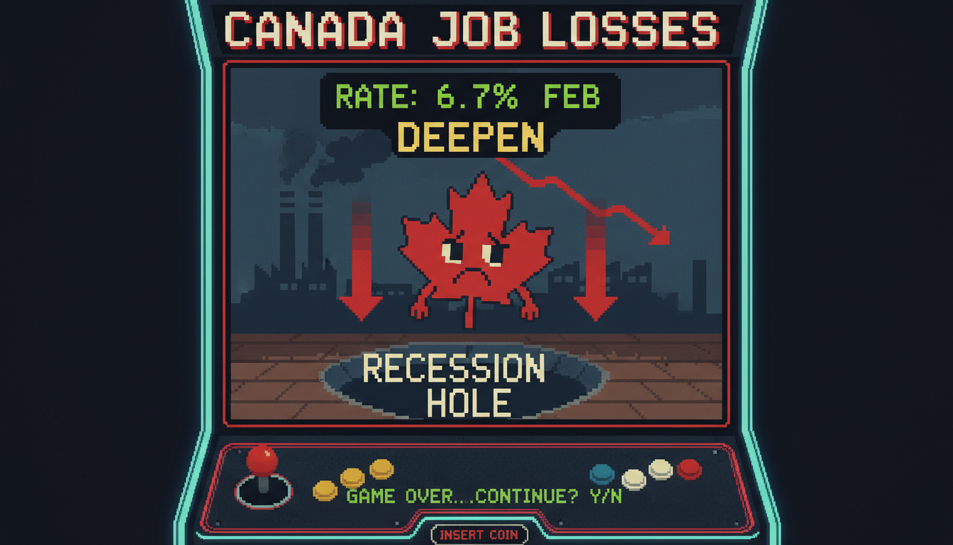 Canada Job Losses Deepen, Rate Hits 6.7% in Feb