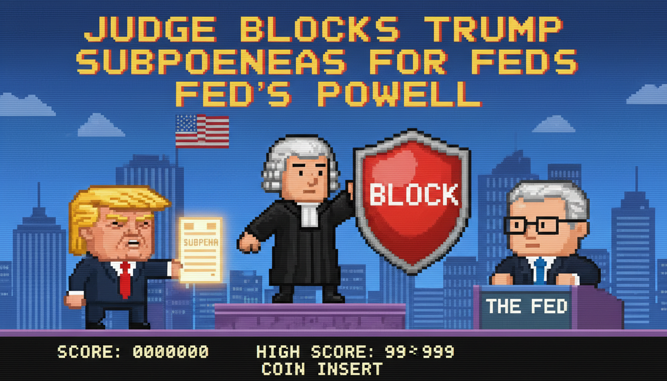 Judge Blocks Trump Subpoenas for Fed's Powell