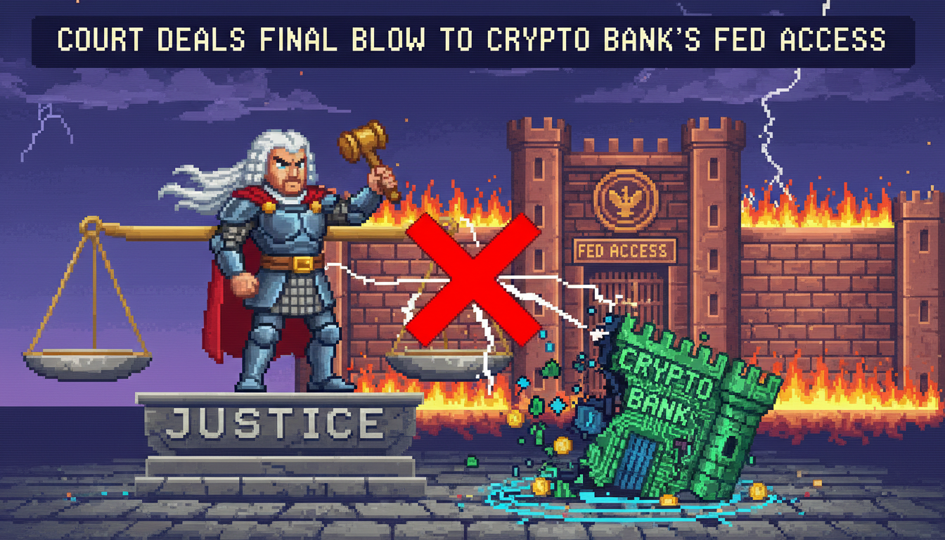 Court Deals Final Blow to Crypto Bank’s Fed Access