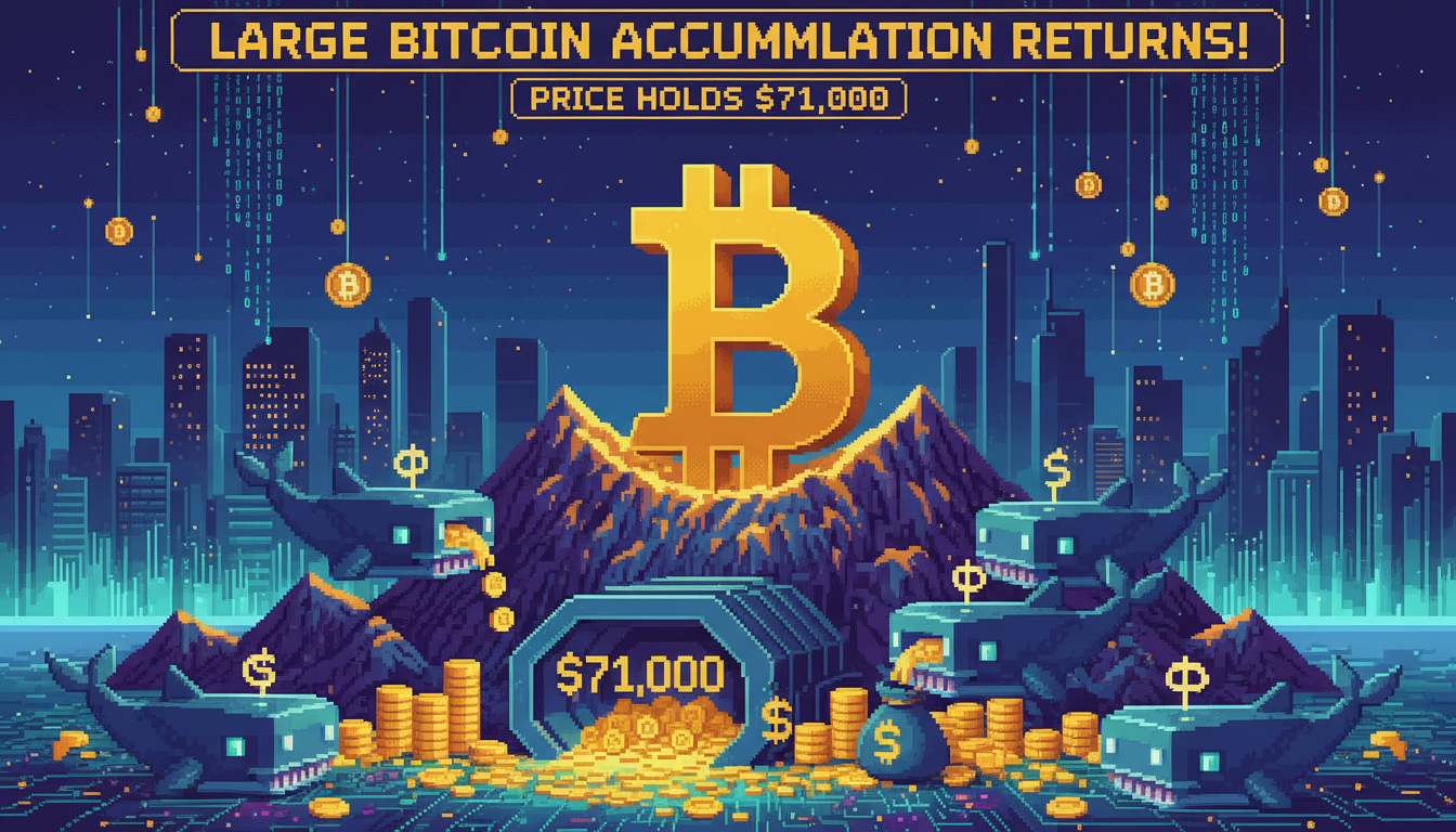 Large Bitcoin Accumulation Returns as Price Holds $71,000