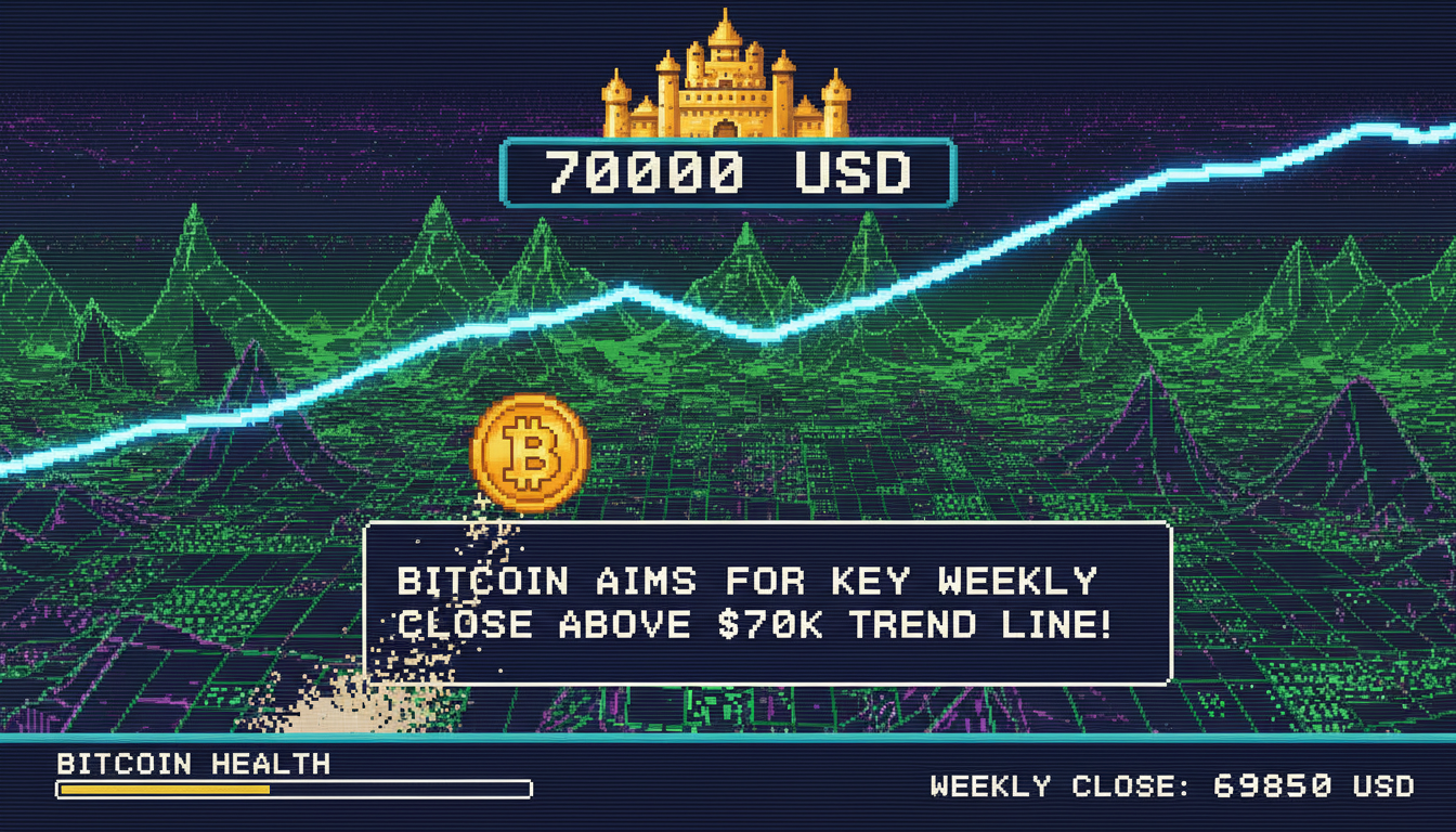 Bitcoin Aims for Key Weekly Close Above $70K Trend Line