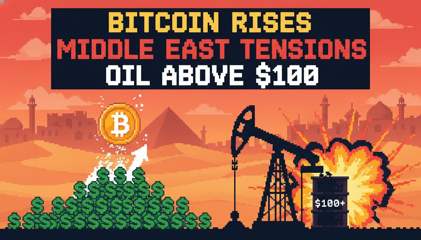 Bitcoin Rises as Middle East Tensions Push Oil Above $100