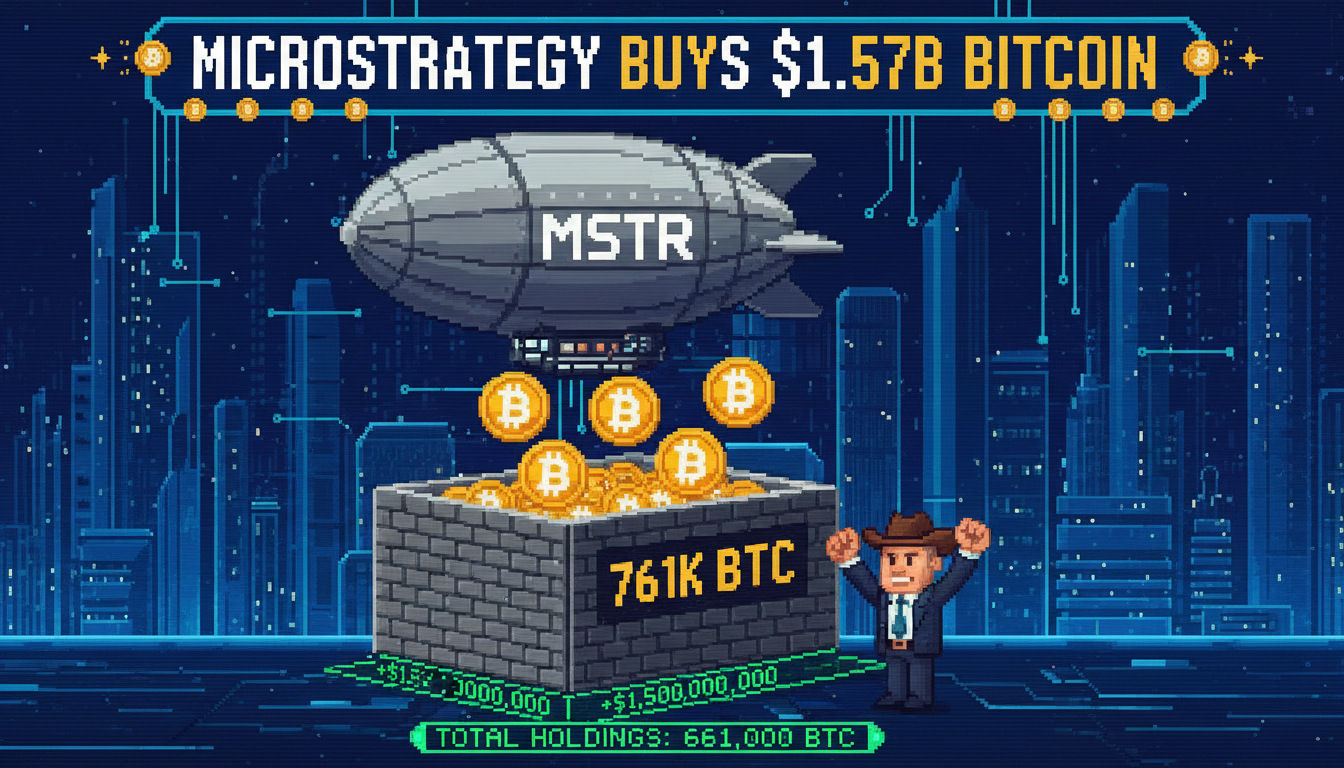 MicroStrategy Buys $1.57B in Bitcoin, Now Holds 761K BTC