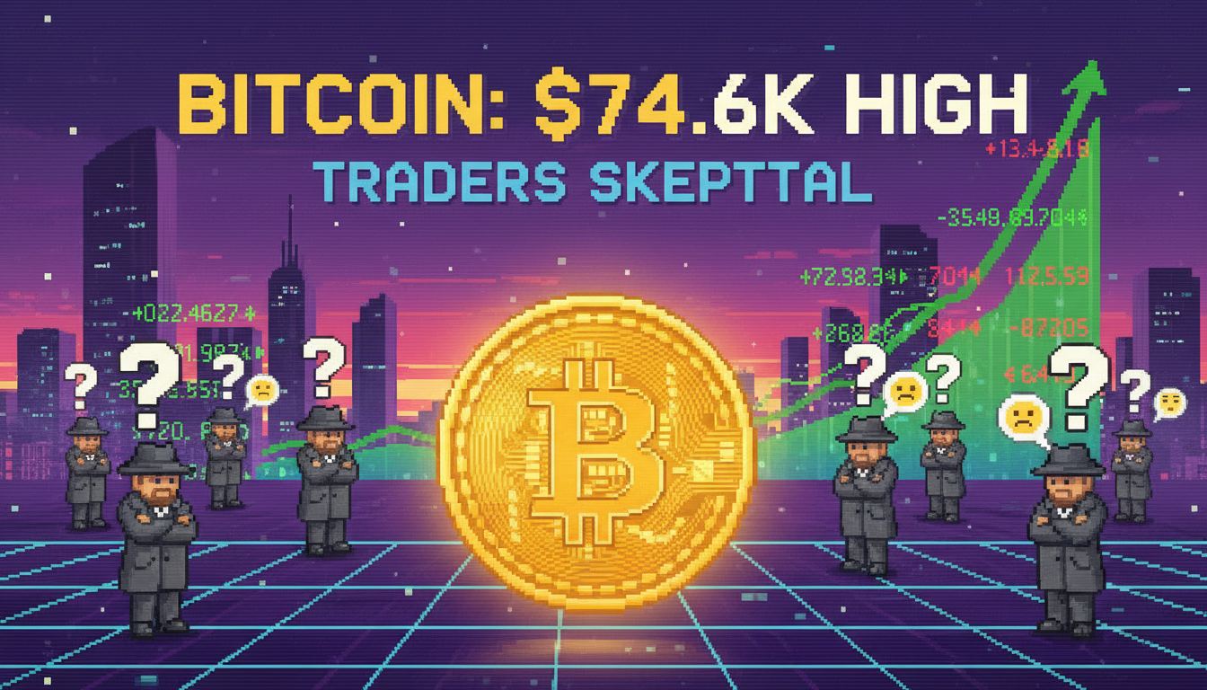 Bitcoin Hits $74.6K High, Yet Traders Remain Skeptical