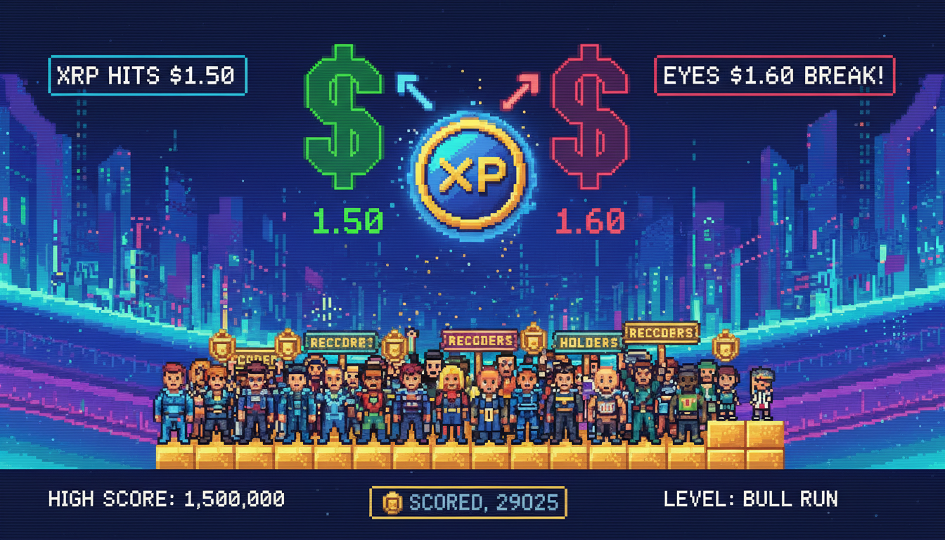 XRP Hits $1.50, Eyes $1.60 Break Amid Record Holders