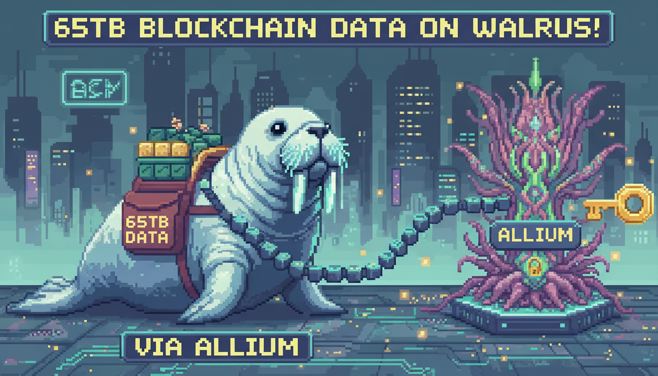 65TB of blockchain data now on Walrus via Allium