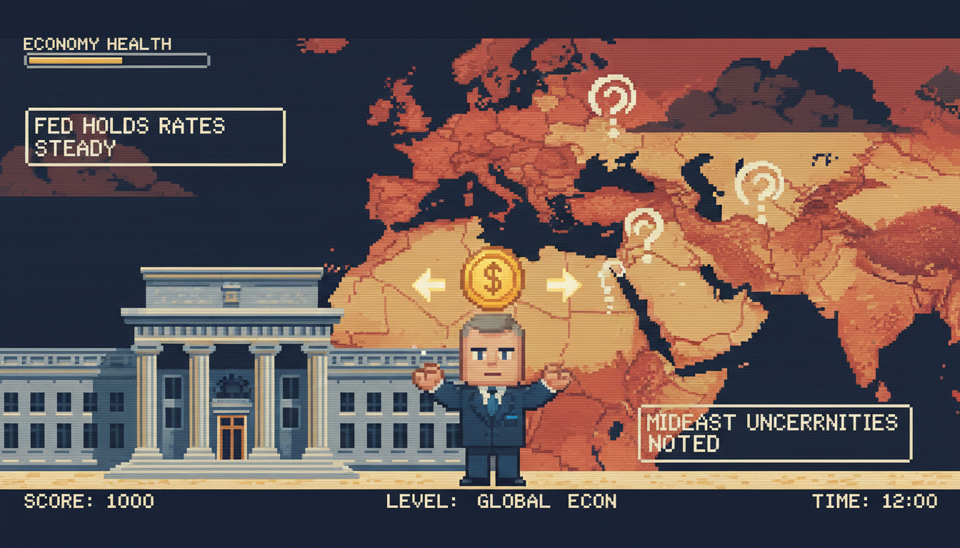 Fed Holds Interest Rates Steady, Notes Mideast Uncertainties