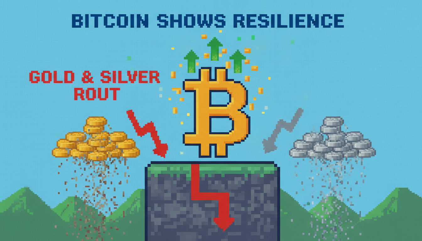 Bitcoin Shows Resilience Amid Gold & Silver Rout