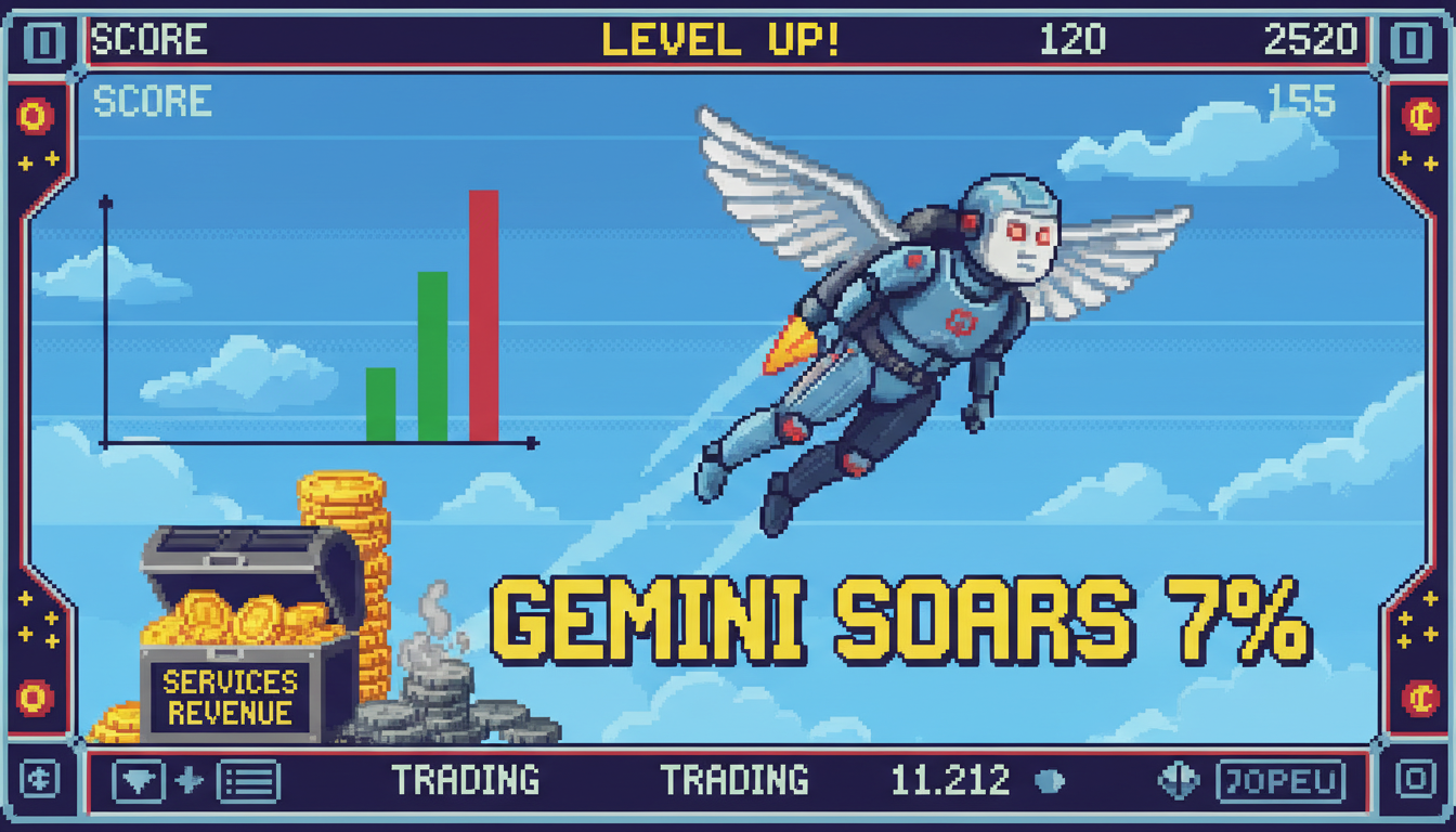 Gemini Soars 7% as Services Revenue Tops Trading