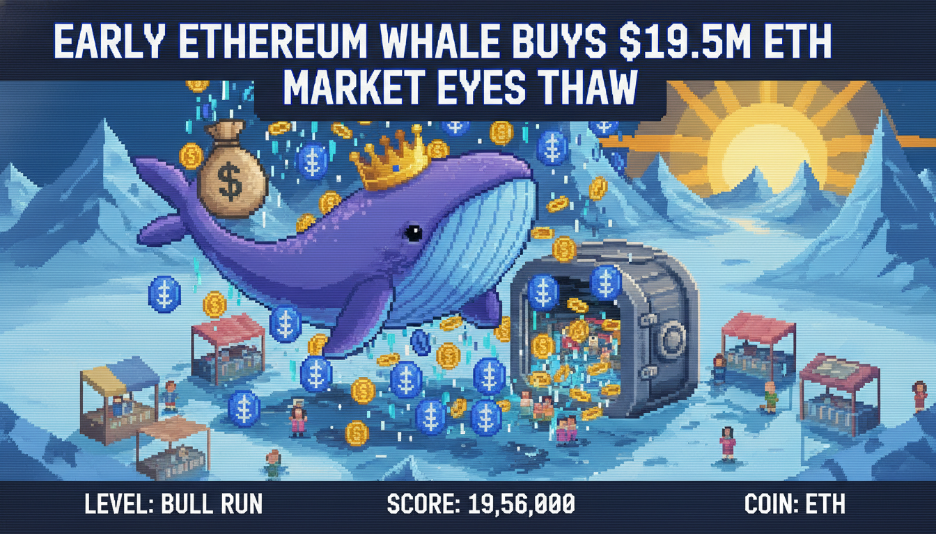 Early Ethereum Whale Buys $19.5M ETH as Market Eyes Thaw