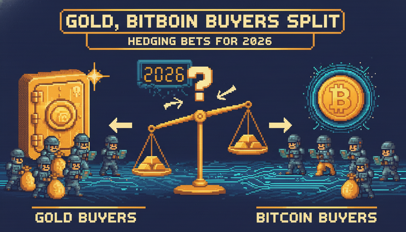 Gold, Bitcoin buyers split, hedging bets for 2026