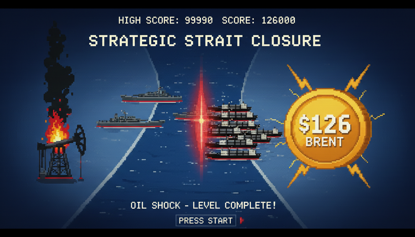 Strategic Strait Closure Sparks Historic Oil Shock, $126 Brent