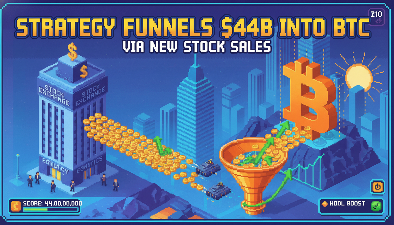 Strategy Funnels $44B Into BTC via New Stock Sales