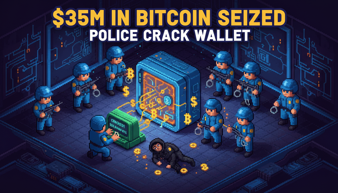 $35M in Bitcoin seized after police crack lost wallet